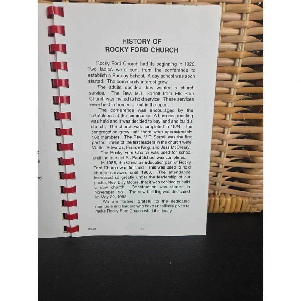 Rocky‎ Ford United Church Of Christ Cookbook Cana, Virginia 1991 Sonker